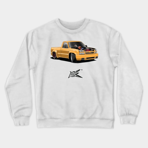 chevy silverado dropped truck Crewneck Sweatshirt by naquash